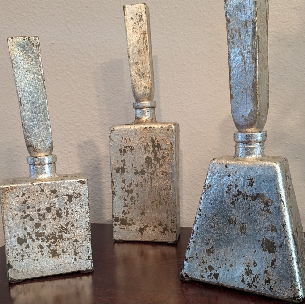 Silver Decorative Sculptures Set - Picture 2 of 3